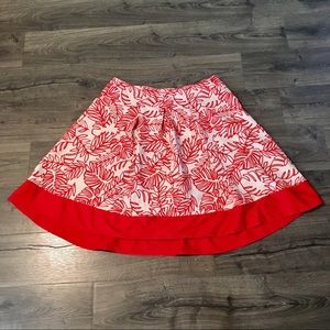 Orange and White A-Line Skirt (Size 20)